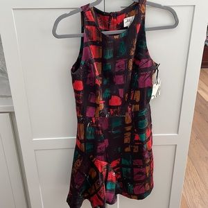 Milly NY multi color cocktail dress size 2 NWT